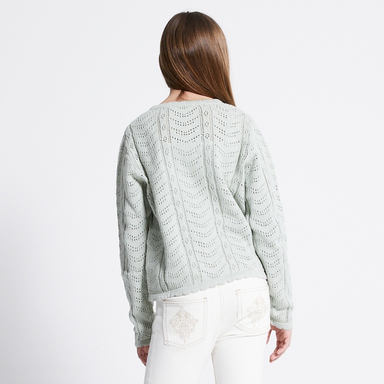 Crochet knit cardigan "Vidia star"